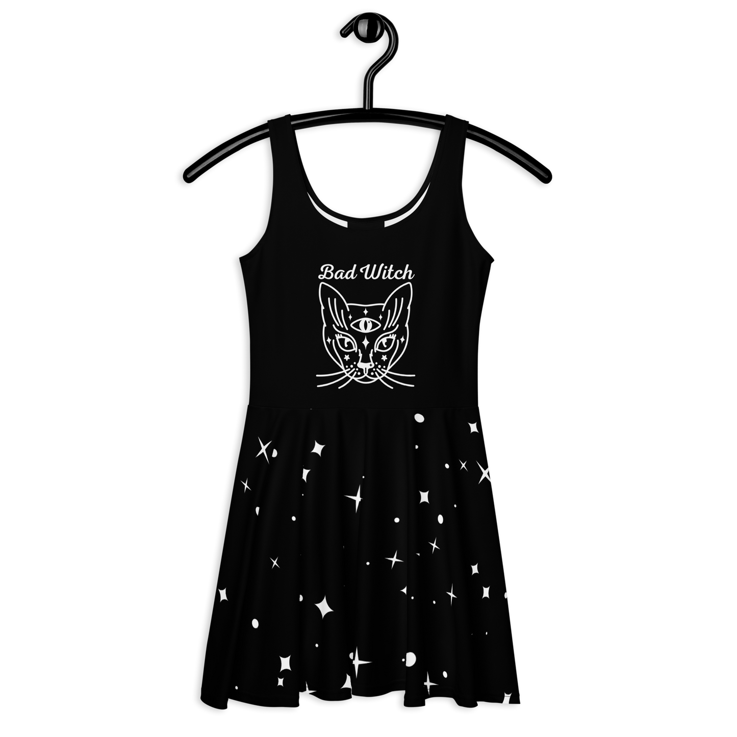 Black Bad Witch Skater Dress