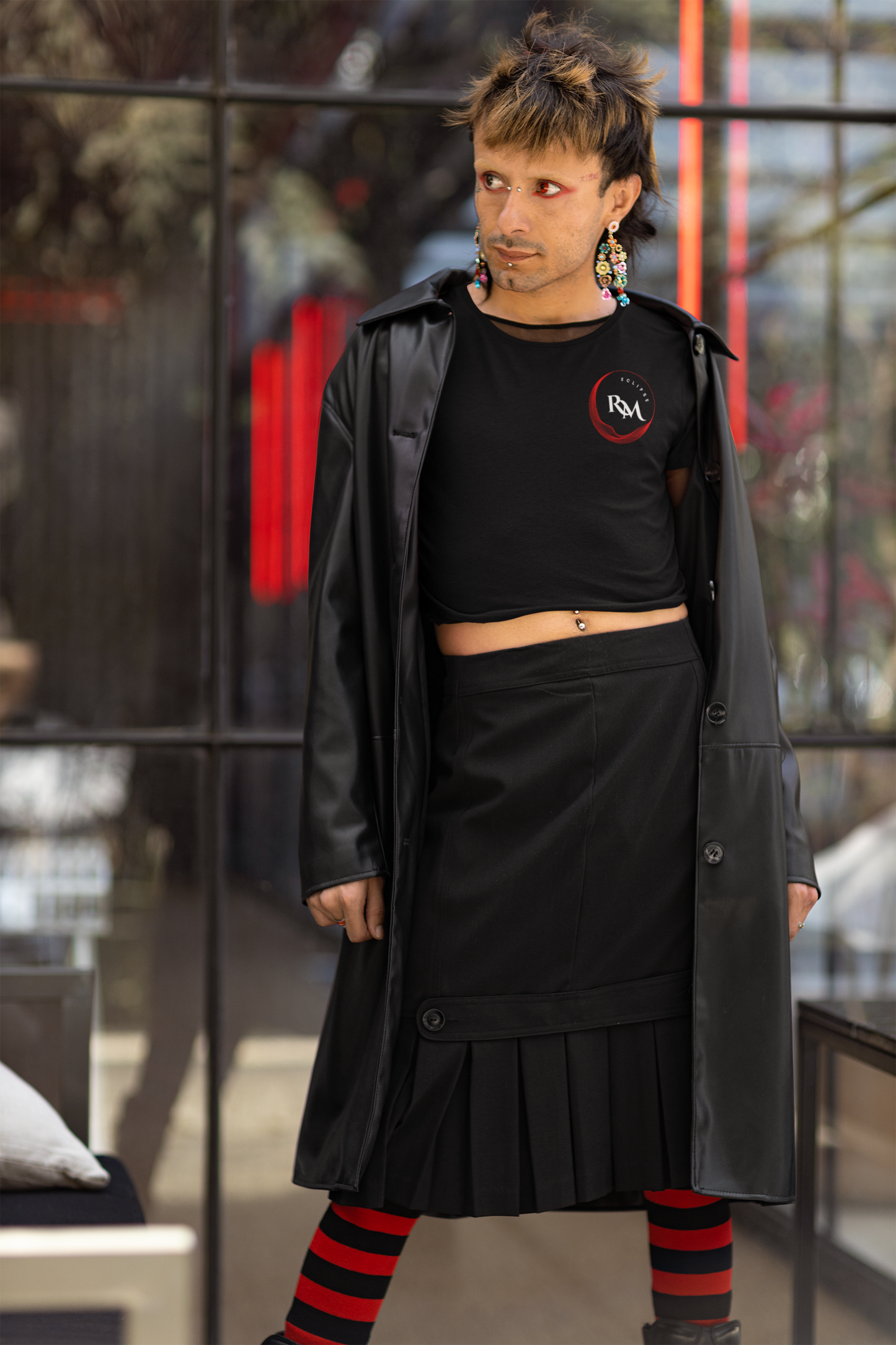 Red Moon Eclipse Logo Crop Top