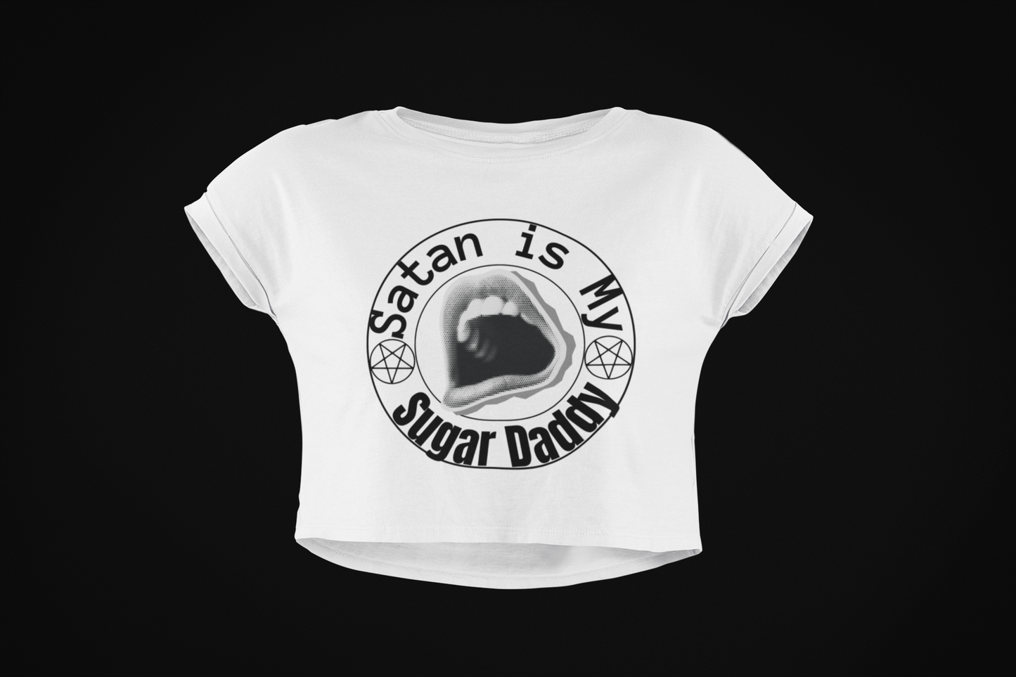 Satan is My Sugar Daddy Women’s Crop Top