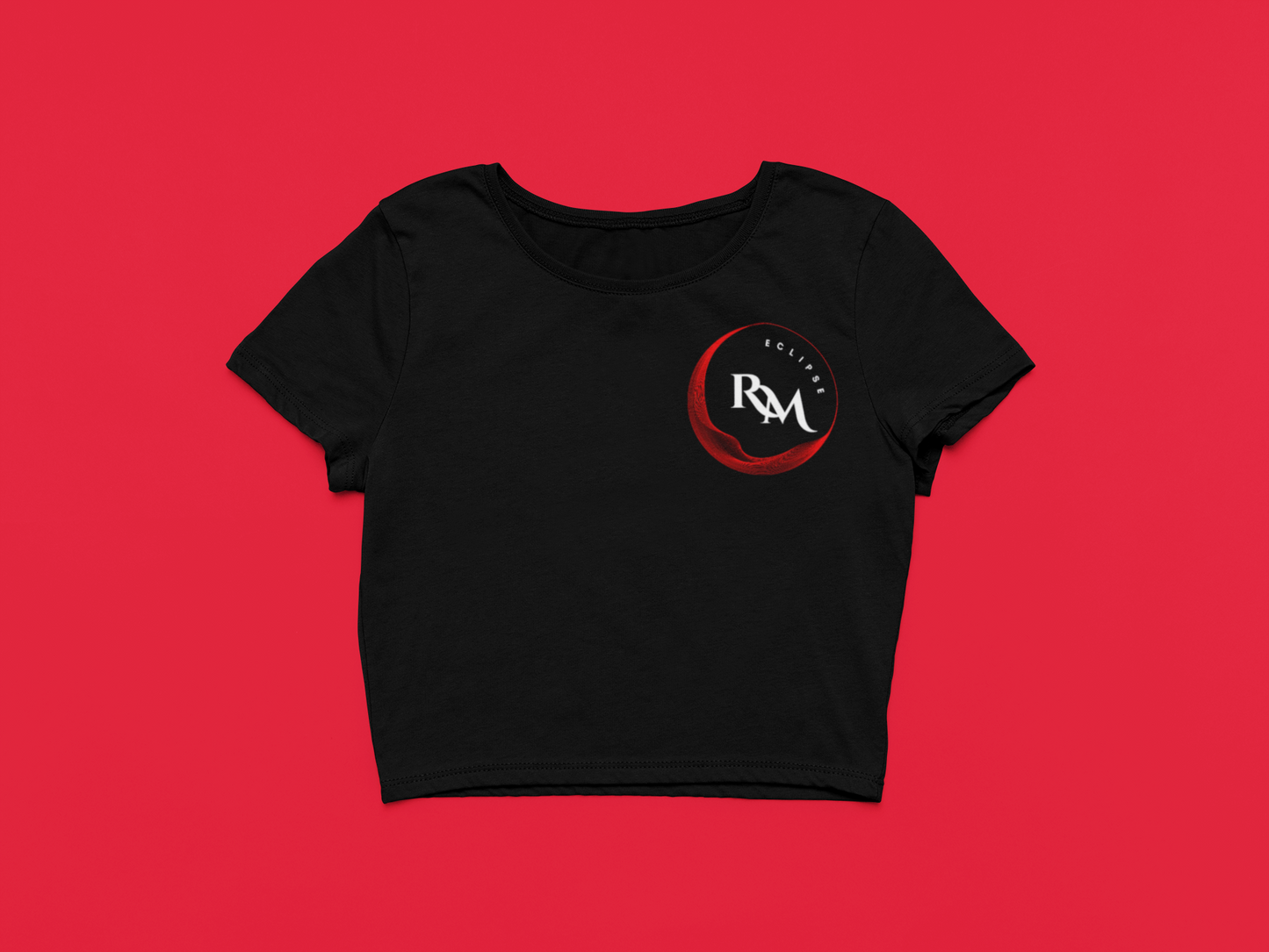 Red Moon Eclipse Logo Crop Top