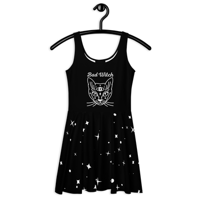 Black Bad Witch Skater Dress