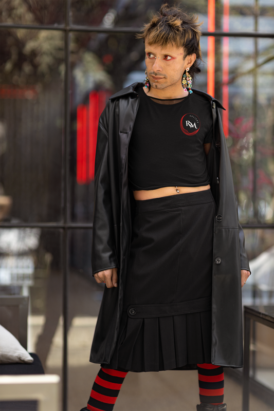 Red Moon Eclipse Logo Crop Top