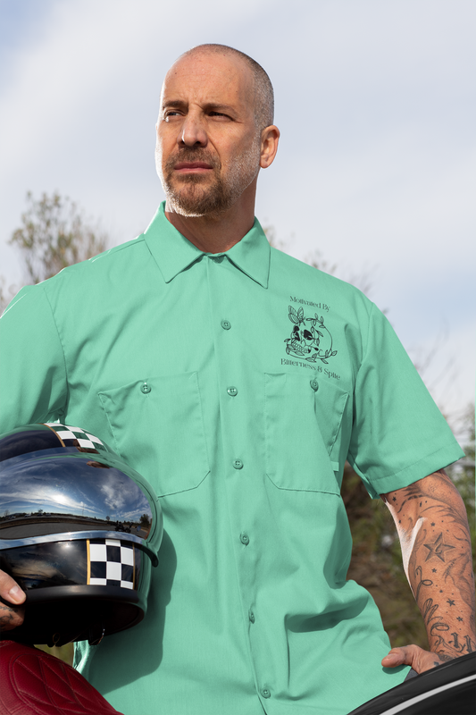 Motivated by Bitterness & Spite Unisex Button Shirt