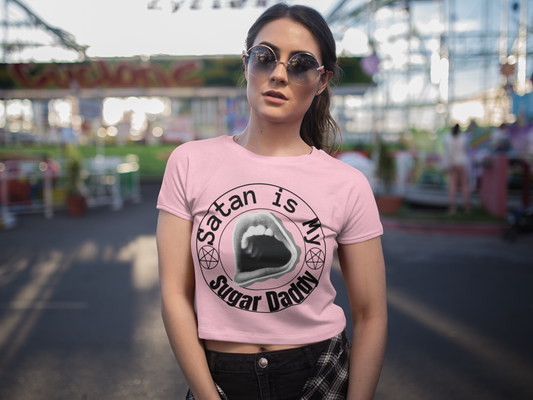 Satan is My Sugar Daddy Women’s Crop Top