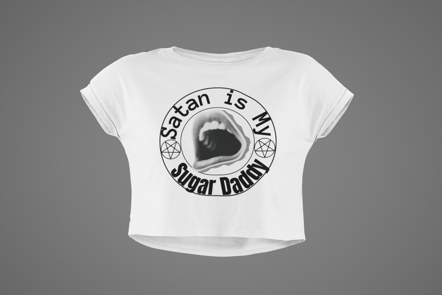Satan is My Sugar Daddy Women’s Crop Top