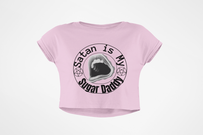 Satan is My Sugar Daddy Women’s Crop Top